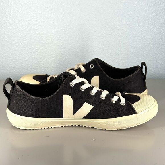 Veja Nova Canvas Low Top Black White Shoes Women's Size 10 Sneakers - Picture 7 of 16